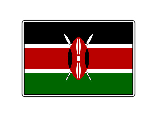 Adesivo kenya bandiera mondo - adesivo,