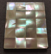 ANTICO PORTACIPRIA IN METALLO E MADREPERLA REALIZZATO IN SVIZZERA - VINTAGE