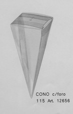 Scatola pvc trasparente cono
