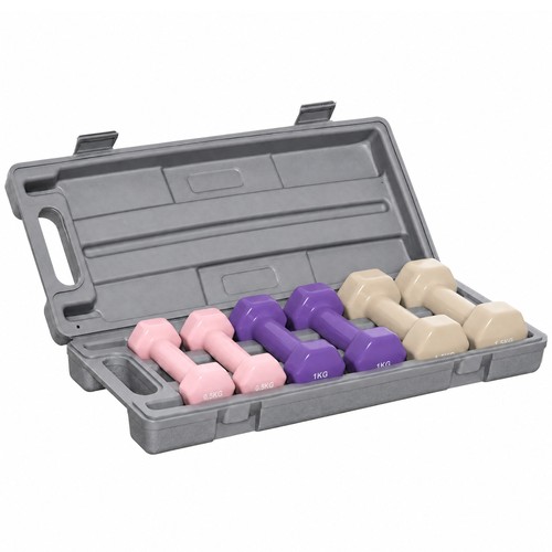Homcom set manubri pesi con - set, 6