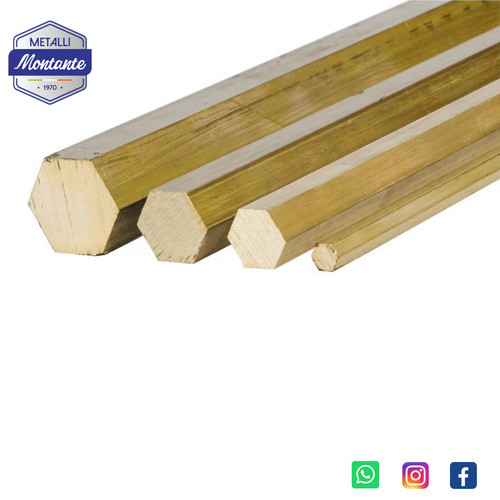 Barra esagonale ottone di - in,