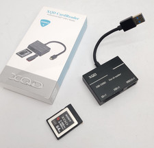 Sony Professional XQD G Series 64GB Scheda QD-G64E, due lettori, usata, testata, senza prezzo di riserva