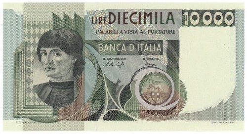 10000 lire ritratto uomo a - ritratto, d'uomo