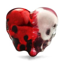 Nuovi gioielli Ohm perline argento sterling rosso orizzontale ombretto perline