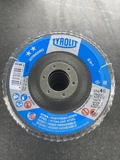 TYROLIT 572473 (2 in 1) Disco Flap per Acciaio Inox 4 1/2”x22,23 Z40 Qty10