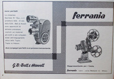 Pubblicità Advertising Werbung Clipping 1958 CINEPRESA PROIETTORE FERRANIA.