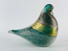 Statua Piccione Vetro Murano Ghisetti Scultura 21cm Modernariato Design 1970