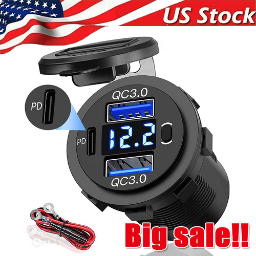 12v 24v qc3 doppio - pd+qc3.0, usb