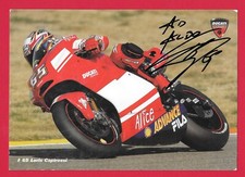LORIS CAPIROSSI AUTOGRAFO - DUCATI - MOTOCICLISMO - CM. 21X15