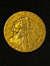Moneta oro 2 1/2 dollari 1909