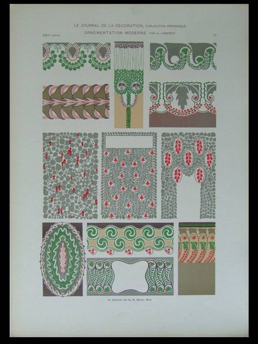 Ornements art nouveau 1909 - art,