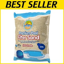 Sabbia filtro in silice prelavato 20 libbre per piscine sopra e interrate - senza intasamenti