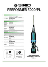 ANTENNA CB SIRIO SERIE PERFORMER P-5000 / P-5000 PL