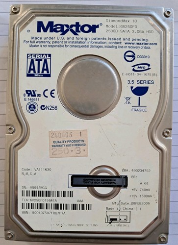 Maxtor diamondmax 6v250f0 - maxtor, 10