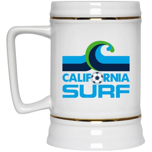 California surf beer - surf, stein