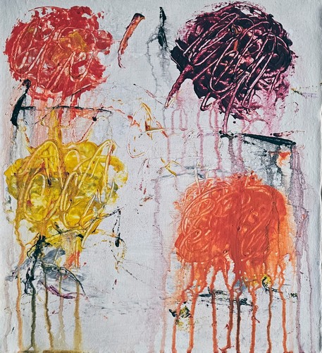 Twombly dipinto olio su - cy,
