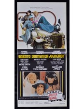 locandina SABATO DOMENICA E VENERDI adriano celentano edwige fenech B384