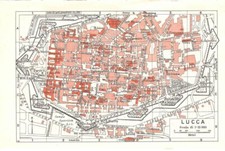Antique geographical map LUCCA