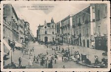 ao540 cartolina torre del greco piazza del popolo monumento a garibaldi napoli