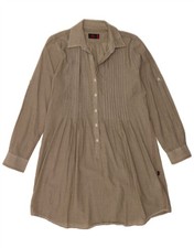 KAPPA Vestito Camicia Pullover Donna UK 14 Grande Grigio Cotone AT08