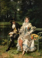 Oil painting of Romance young
