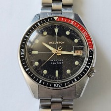BULOVA-ACCUTRON-DEEP SEA 666 FEET-LUNETTA BAKELITE-CAL.2181-OVERSIZE(40 MM)-1969