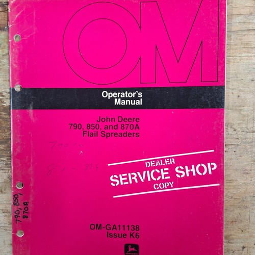 Manuale uso john deere 790 - john,