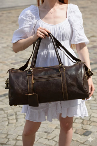 Borsone unisex vera pelle - borsone,