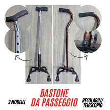 0 Bastone Passeggio Anziani Disabili 2 Modelli antiscivolo alluminio leggero N-1