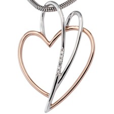 Ciondolo Cuore Con 6 Diamanti