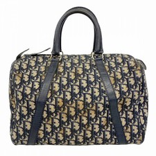 Borsa Christian Dior Trotter in tela blu navy vintage autentica