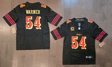 Maglia Fred Warner #54 San Francisco 49ers cucita nera rivalità con toppa C