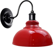 Applique Da Parete Vintage in Metallo Con Paralume in Vernice Colorata Retrò per