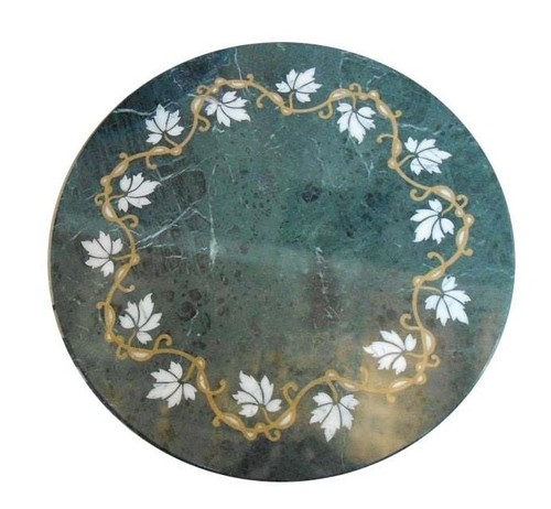 Verde marmo patio table - 24,
