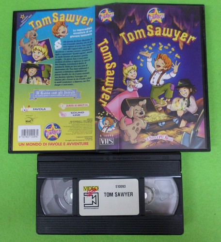 Vhs film tom sawyer animazione - tom,
