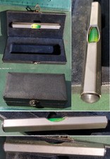 LIVELLA  A BOLLA D'ARIA TASCABILE  METALLICA VINTAGE ANNI 70/80 CON CUSTODIA