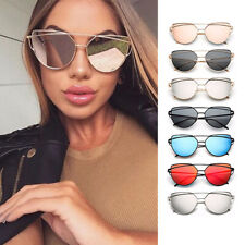 Rosa Oro Occhio di Gatto Lenti a Specchio Donna Celebrità Vintage Retrò Sole