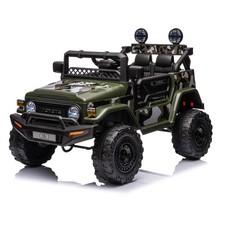 TOYOTA FJ CRUISER elettrica bimbi macchina per bambini radiocomandata 12V Verde
