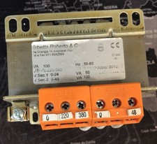 TRASFORMATORE LAMELLARE PRIMARIO 0/220/380 SECONDARIO 0/24/48 100VA