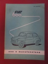 FIAT  600 Berlina Trasformabile USO MANUTENZIONE originale 1959 ottimo