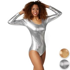 Body donna metallizzato wet