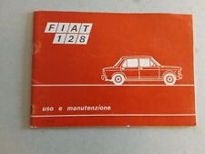 FIAT 128 USO E MANUTENZIONE    1972