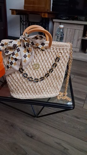 Borsa fatta mano uncinetto - borsa,