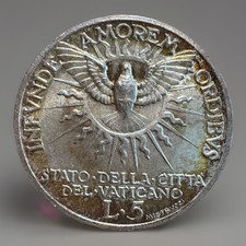 5 LIRE 1939 SEDE VACANTE