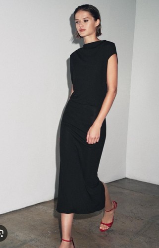Zara abito lungo drappeggiato - zara,