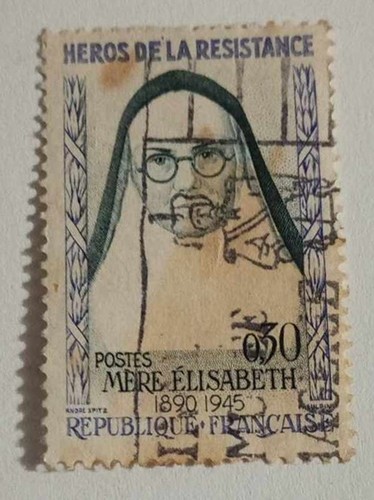 Francobollo francese suora - francobollo, francese-suora