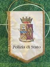 Gagliardetto POLIZIA  + Autografo CLEMENTE RUSSO Pugilato Boxe 34 cm
