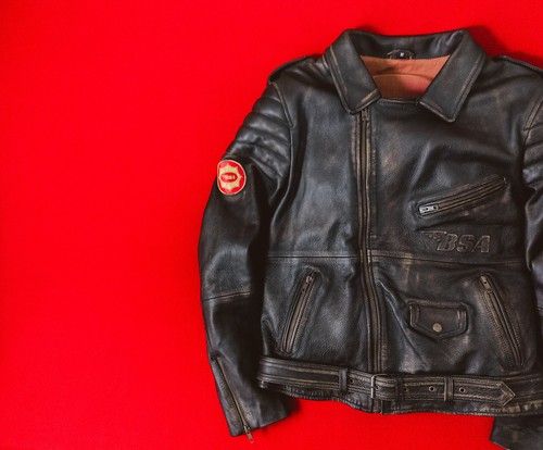 Giacca moto bsa uomo pelle - bsa,