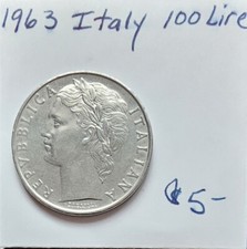 1963 Italy 100 Lire EF KM