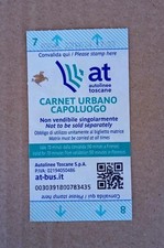 Biglietto AT Autolinee Toscane Firenze - Carnet urbano - 2024 - Tramway Ticket 